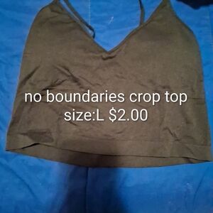 Multiples Black Cropped V-Neck Cami